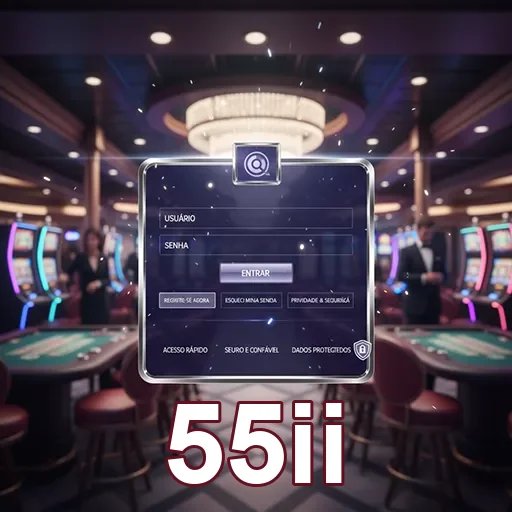 Usuário acessando app 55ii em dispositivo móvel